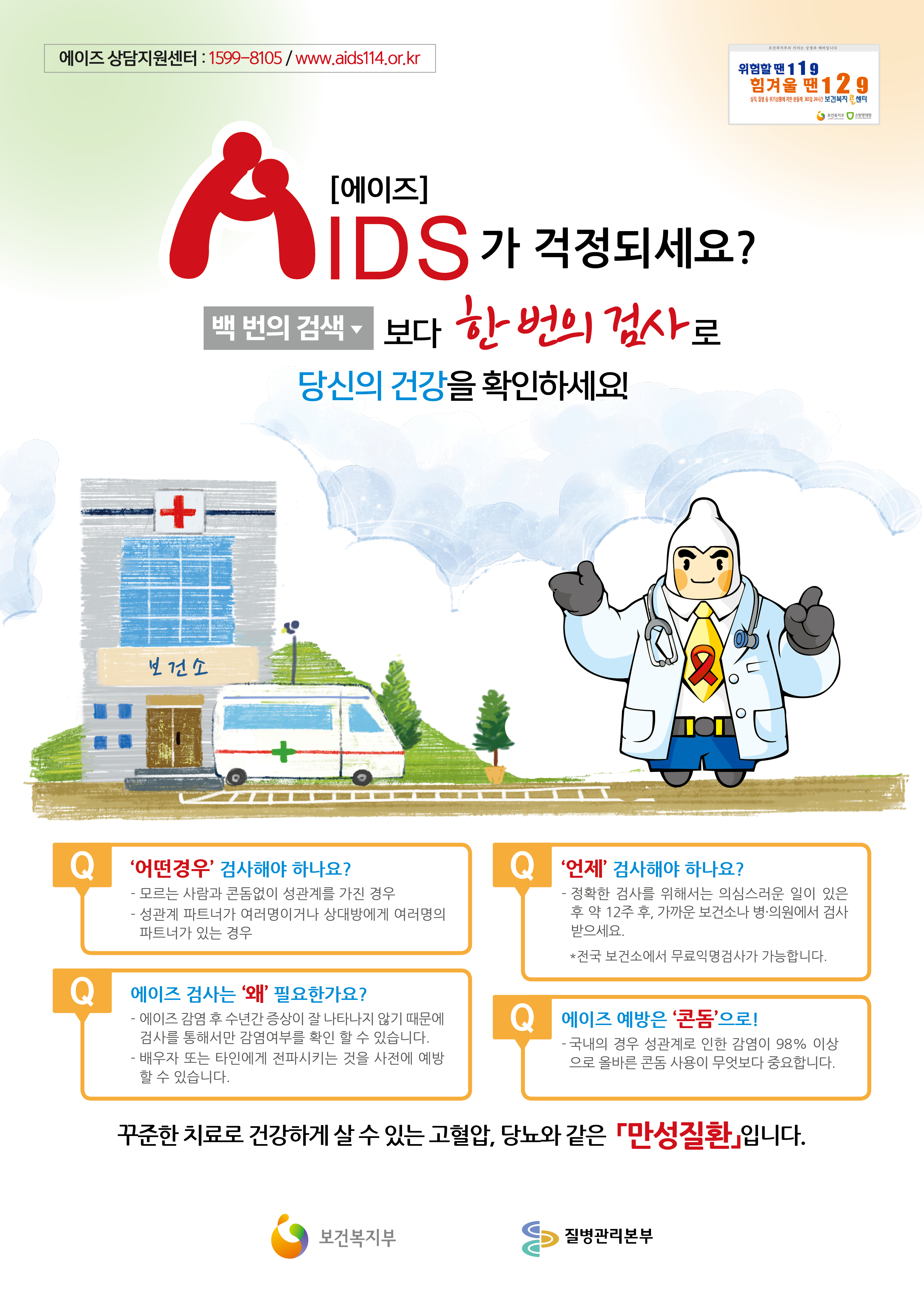 2014년 에이즈 검사 포스터