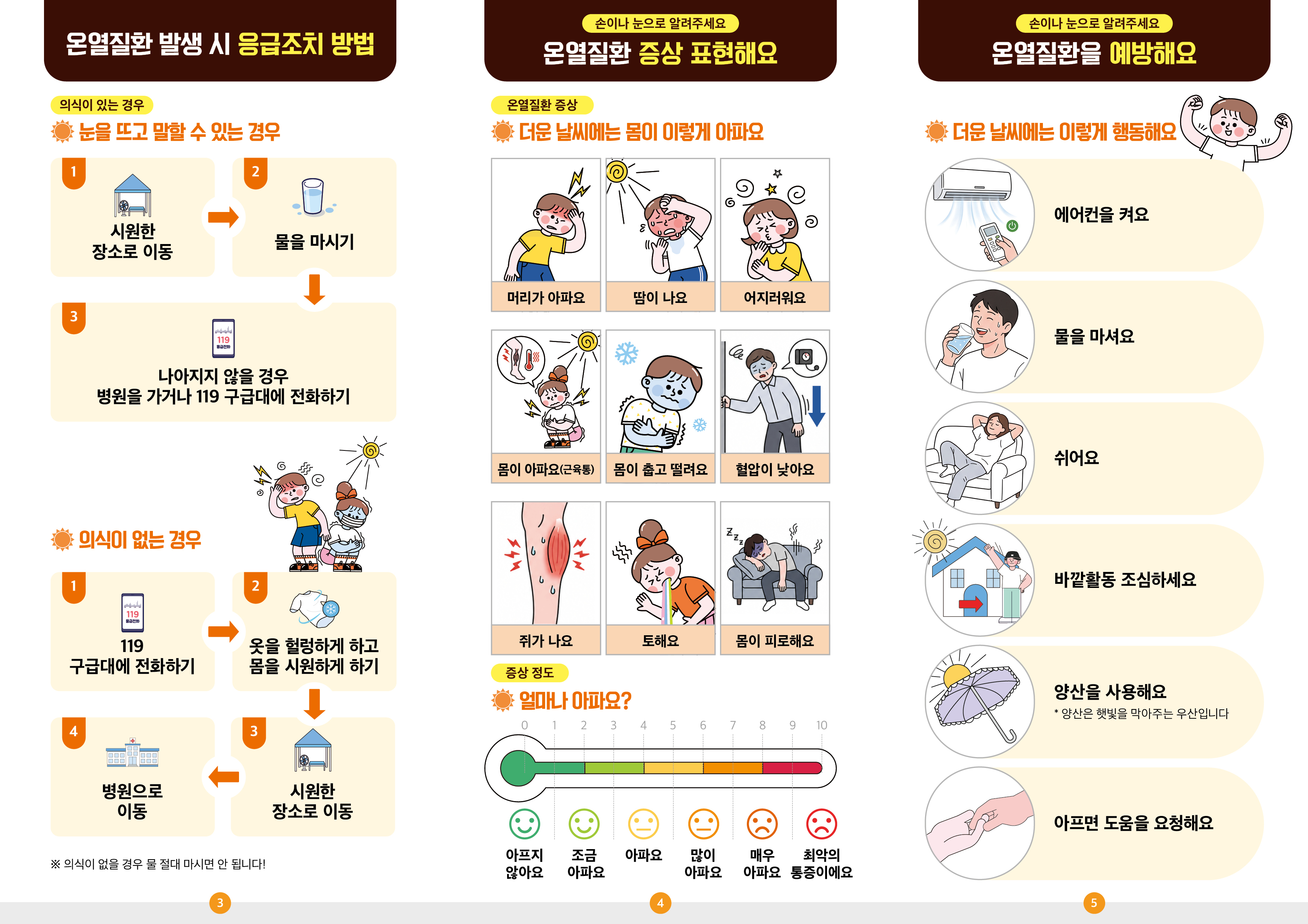내 증상을 말해요! 온열질환 예방과 대처_리플릿2.jpg 첨부 이미지