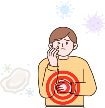 캄필로박터균 감염증 관련 일러스트