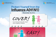 신종인플루엔자 A (H1N1) 영문 포스터 사진1