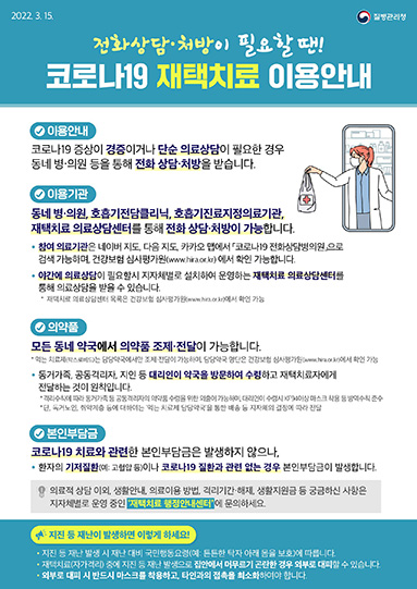 [안내문] 코로나19 재택치료상담 안내문(3종)