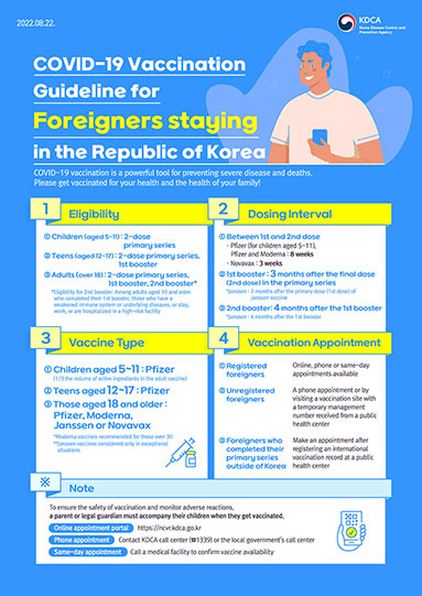 코로나19예방접종 외국인 안내문(영문판)COVID-19 Vaccination Guideline for Foreigners staying in the Republic of Korea