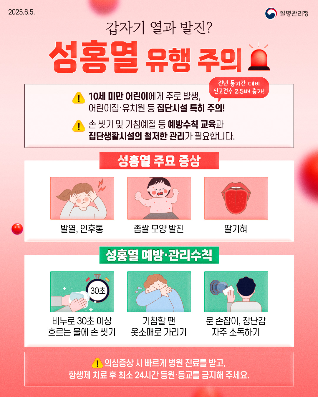 갑자기 열과 발진? 성홍열 유행 주의