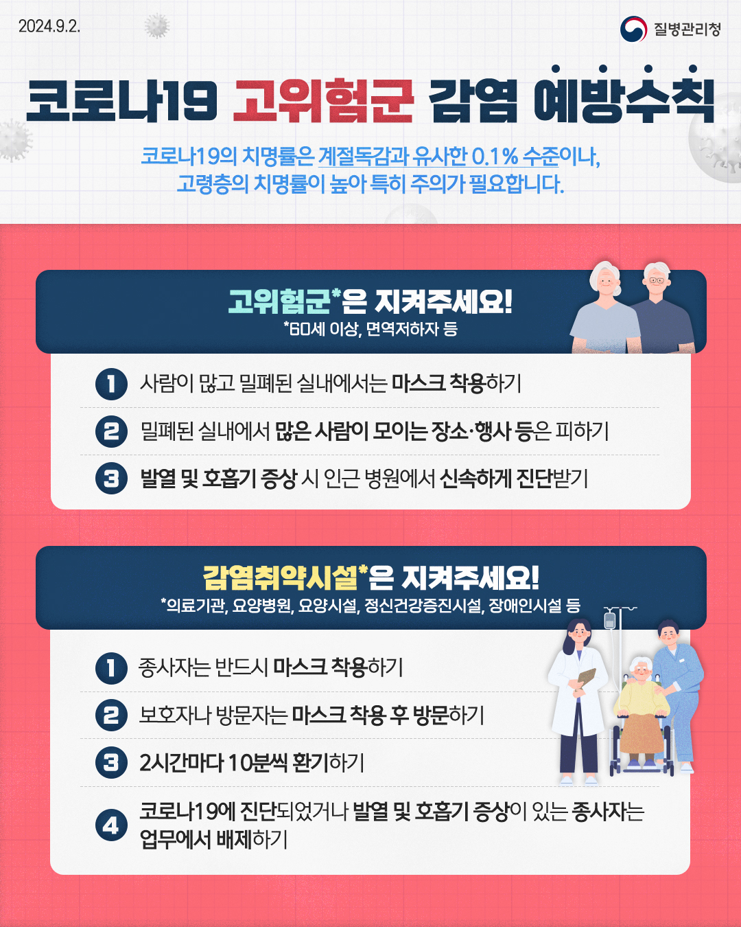 [다국어] 코로나19 감염 예방수칙(고위험군)