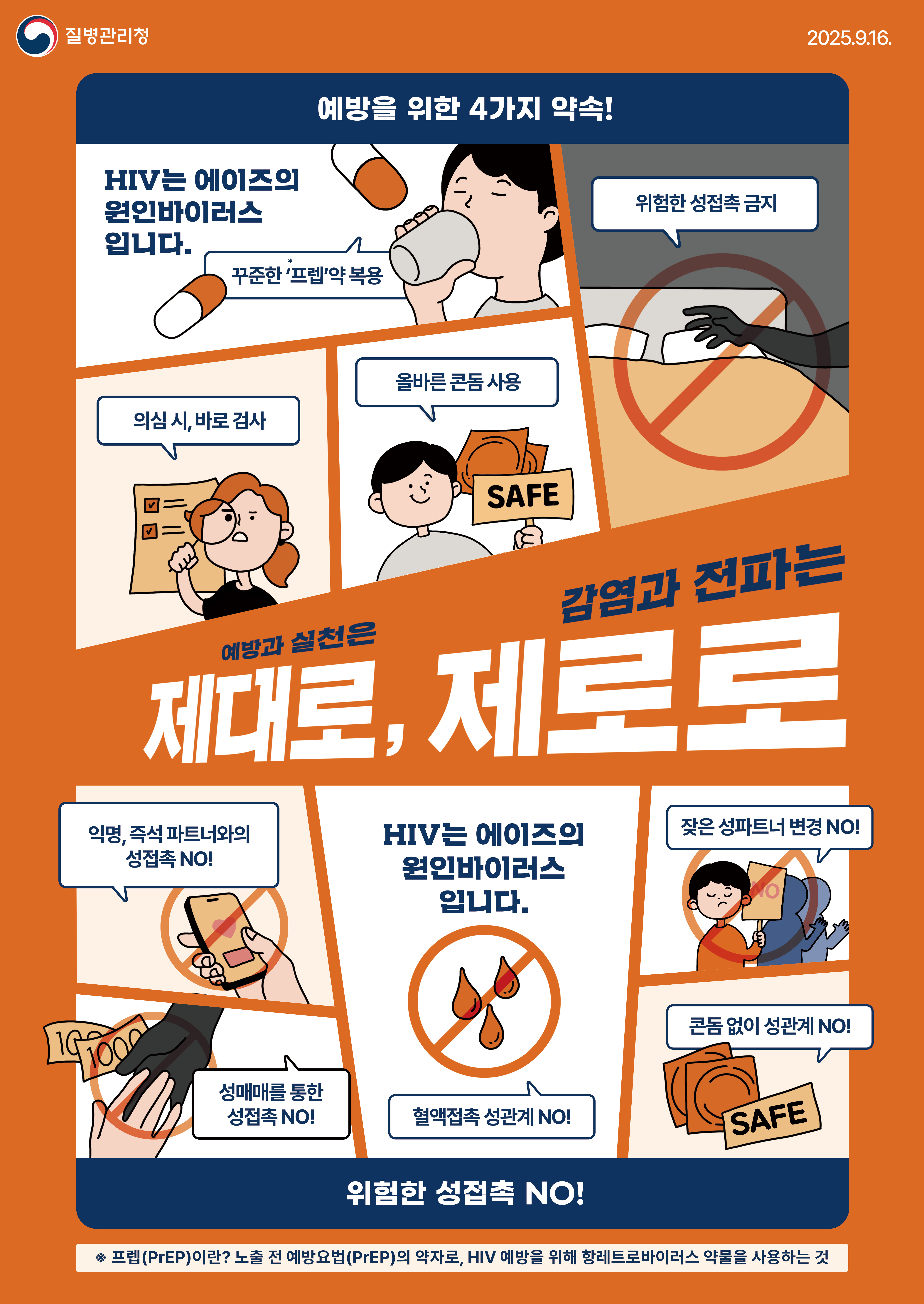 [에이즈 및 성매개감염병 예방] HIV/AIDS 예방 포스터