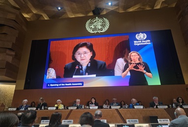 Dr. Jee attended the Plenary of the 78th World Health Assembly